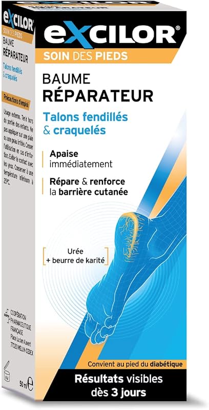 Découvrez le Baume Réparateur Excilor, la solution experte pour transformer vos pieds secs, rugueux et crevassés. Enrich