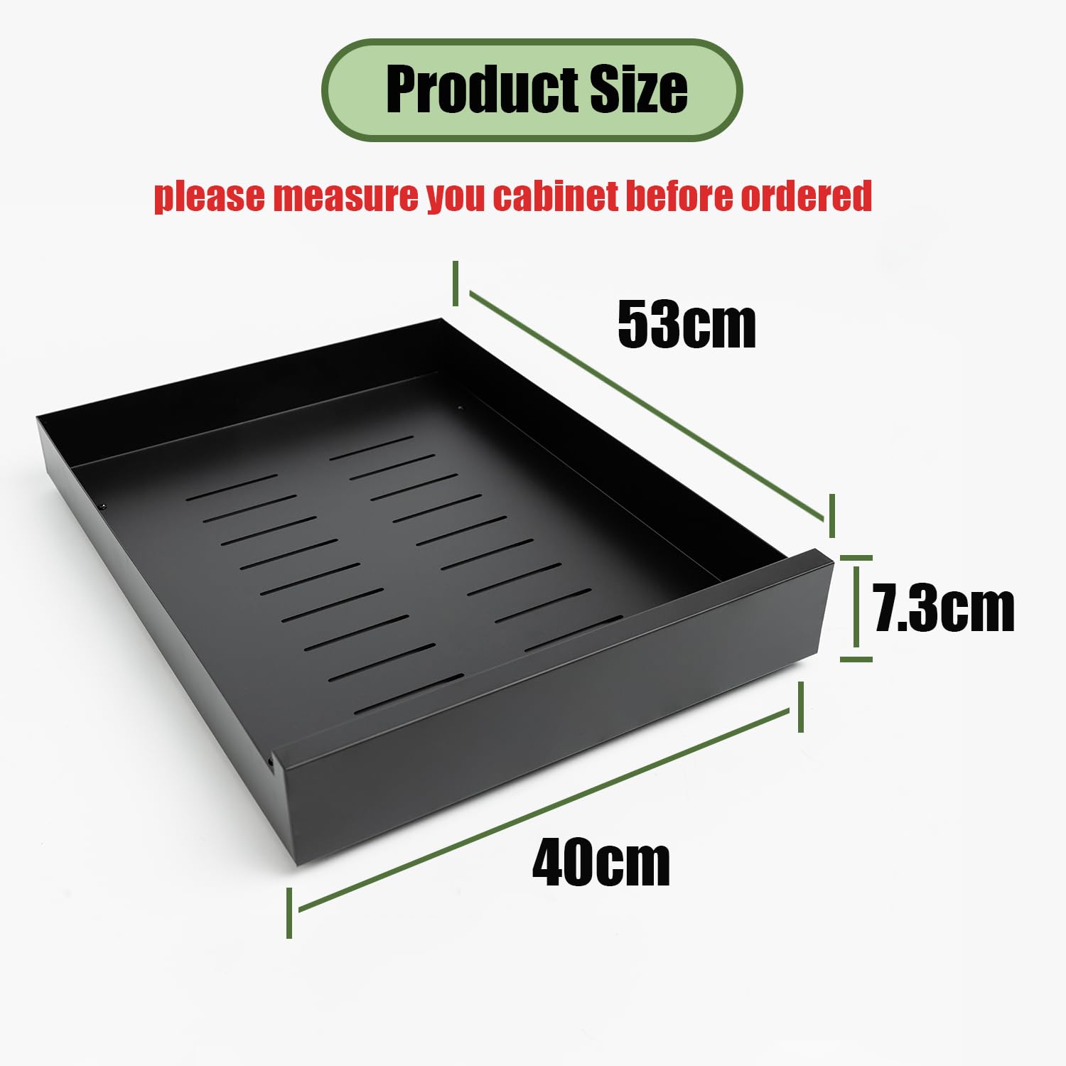 Organizador de gabinete extraíble, acero al carbono fijo con nano película adhesiva, organización de cocina y comedor, utilizado para ollas, sartenes, especias, etc. 15.7 in x 20.9 in x 3.7 5