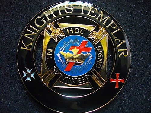 KT3421 York rite [Knights Templar] Alloy Auto Emblem 3 inches Round