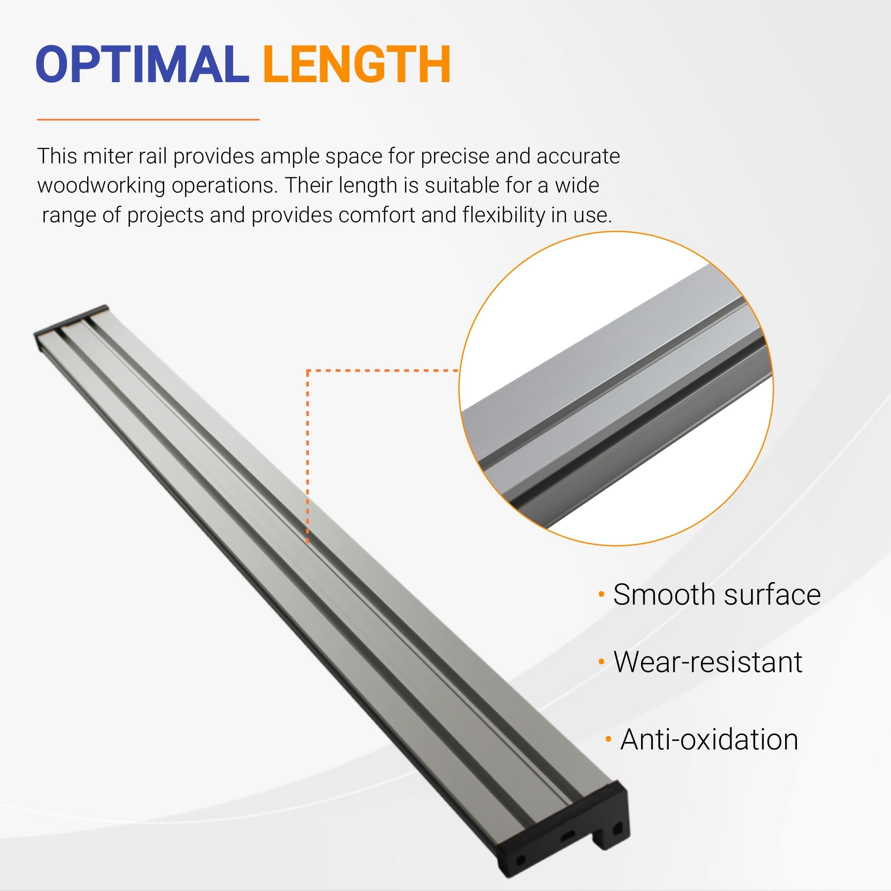 Rail en T type 75 - 1200 mm - Rail d'onglet en T - Fixation de rail en T - Pour le travail du bois - Rail en T en aluminium pour fixation de clôture (1200 mm)