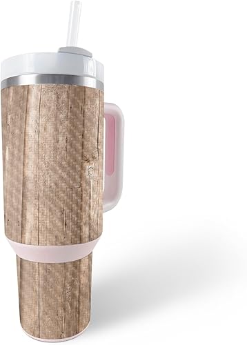 Miniatura 6 de MightySkins - Skin de fibra de carbono compatible con Stanley The Quencher H2.0 FlowState vaso de 40 onzas  Panda Hello  Acabado de fibra de carbono