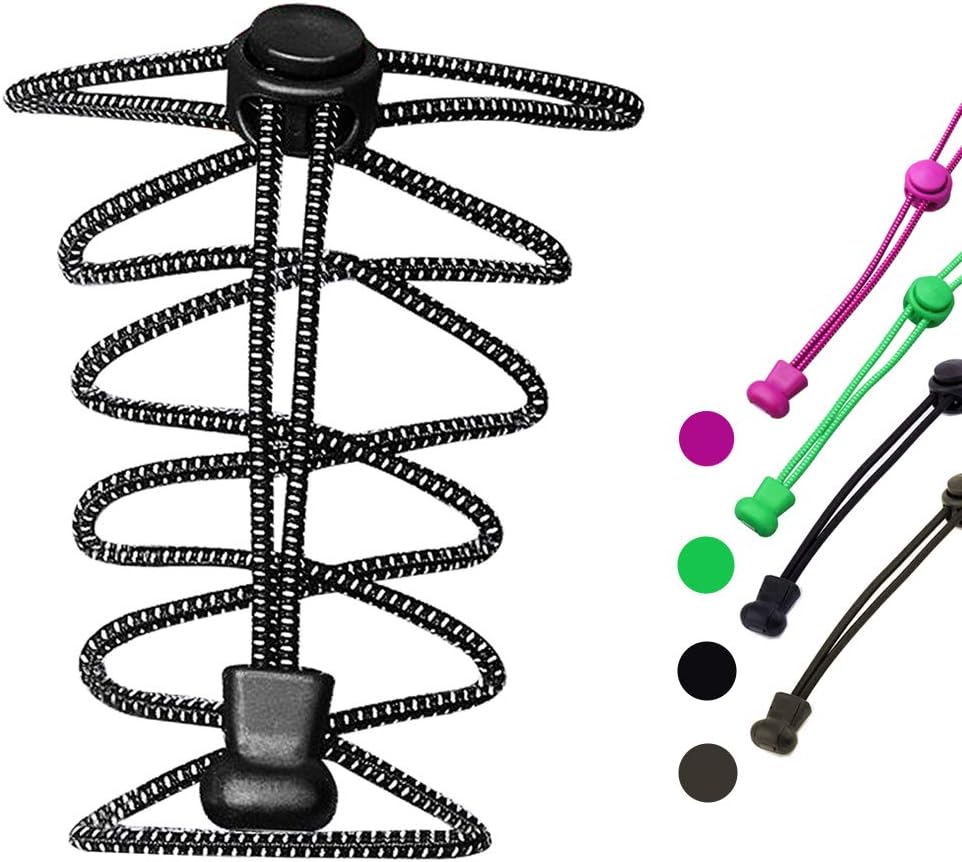 No Tie Shoe Laces, Ankky 4/5 Pairs Elastic Laces Lock Shoelaces for Kids and Adults, Walking and Running