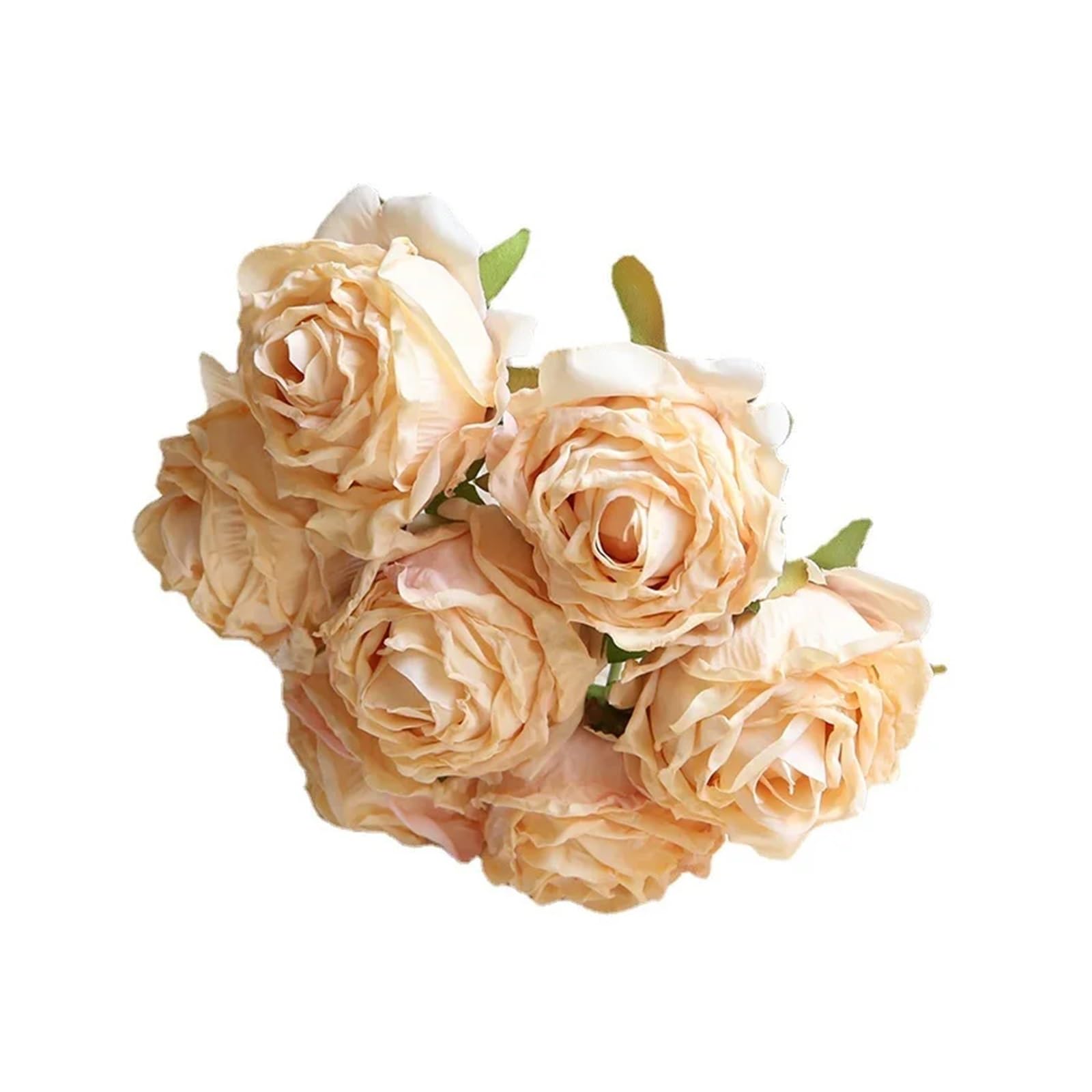 Fiori artificiali per la decorazione, fiori artificiali, mazzo di rose artificiali, fiori finti di seta bianca, bouquet per fotografia di matrimonio, casa, soggiorno, giardino, rose secche bruciate(Li