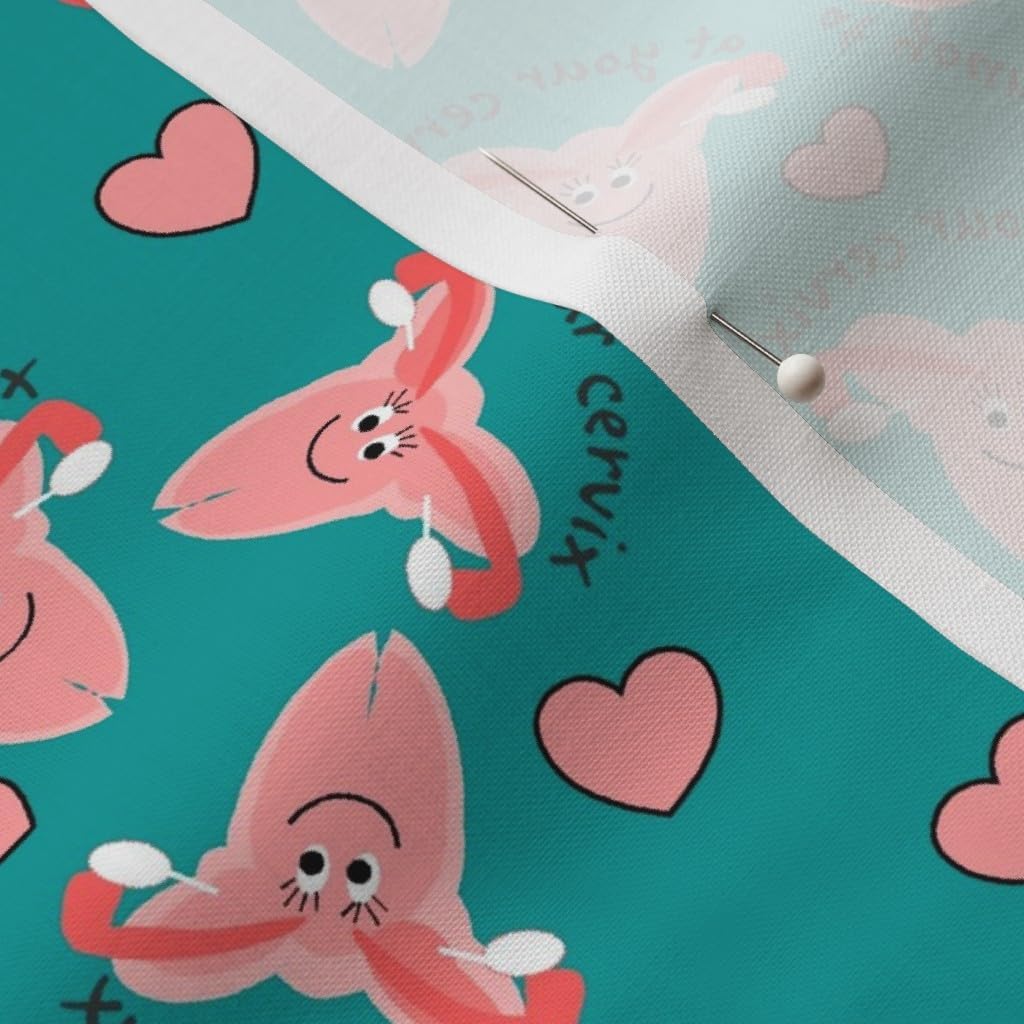 Spoonflower Fabric - Nurse Medical Nursing Uterus Women Printed on Petal Signature Cotton Fabric by The Yard - Sewing Quilting Apparel Crafts Decor