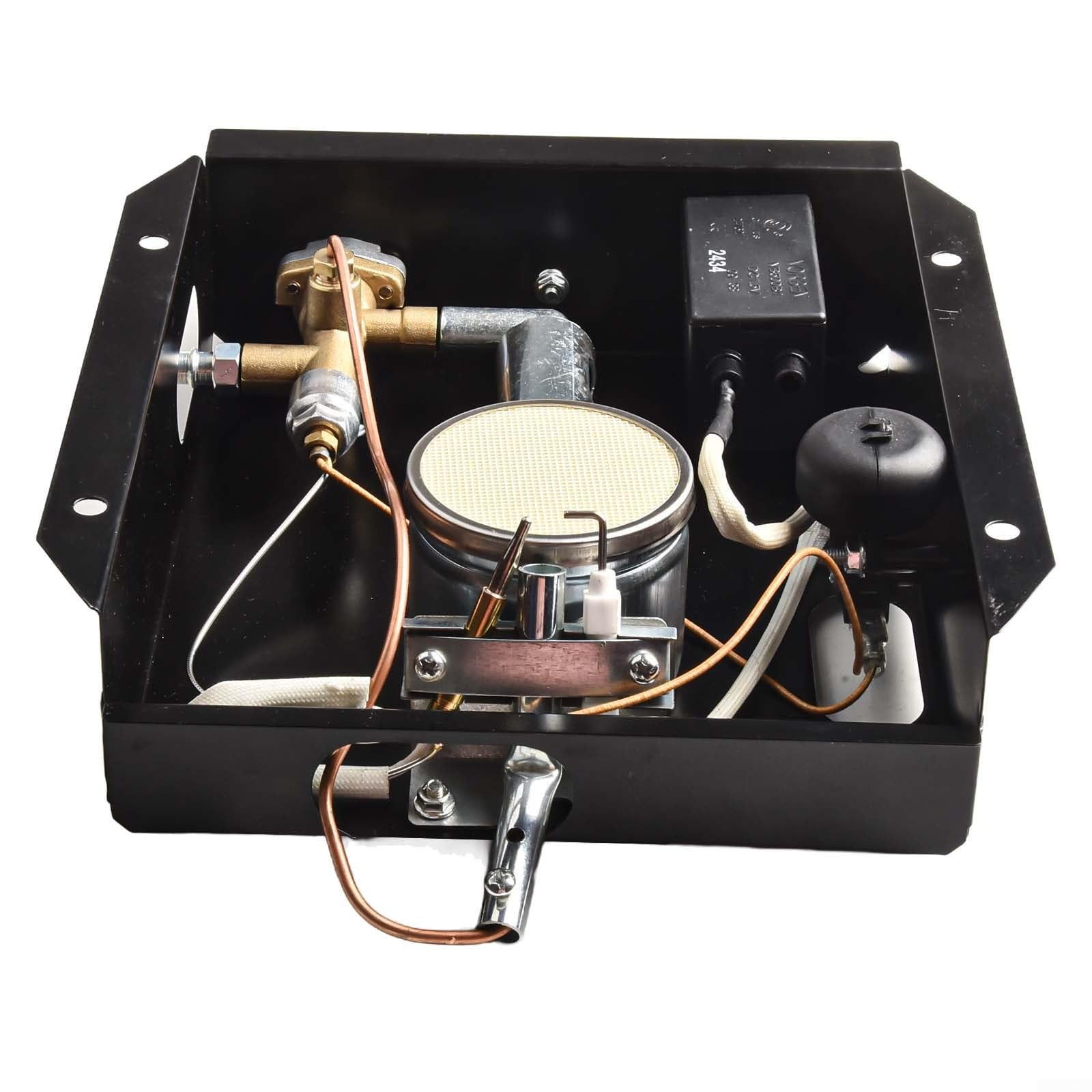 HpLive 47000 BTU Terrassenheizer Brennermodul Ersatz mit Regler Montagesatz für 4-seitigen Glasröhren-Terrassenheizer，quadratische Glasröhren-Terrassenheizung(B)