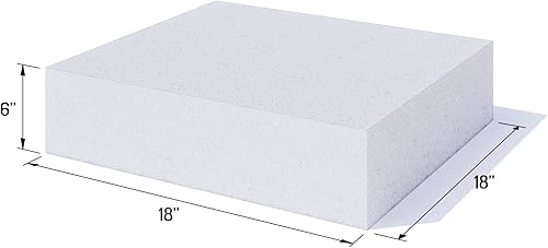 Miniatura 2 de Alta densidad de 6 pulgadas de grosor, 18 pulgadas de ancho, 18 pulgadas de largo, espuma de tapicería de 18 pulgadas de largo, reemplazo de cojín