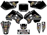 1996-1998 RM 125 Mayhem Black Senge Graphics Complete Kit Compatible with Suzuki