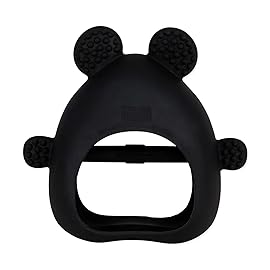 Bumkins Disney Baby Silicone Undroppable Teething Mitt, Freezer Toy Teether Keys, Soft Flexible Platinum Silicone Pacifier to Chew, Cool Teether Gum Relief, Essentials Babies 3 Months, Mickey Mouse