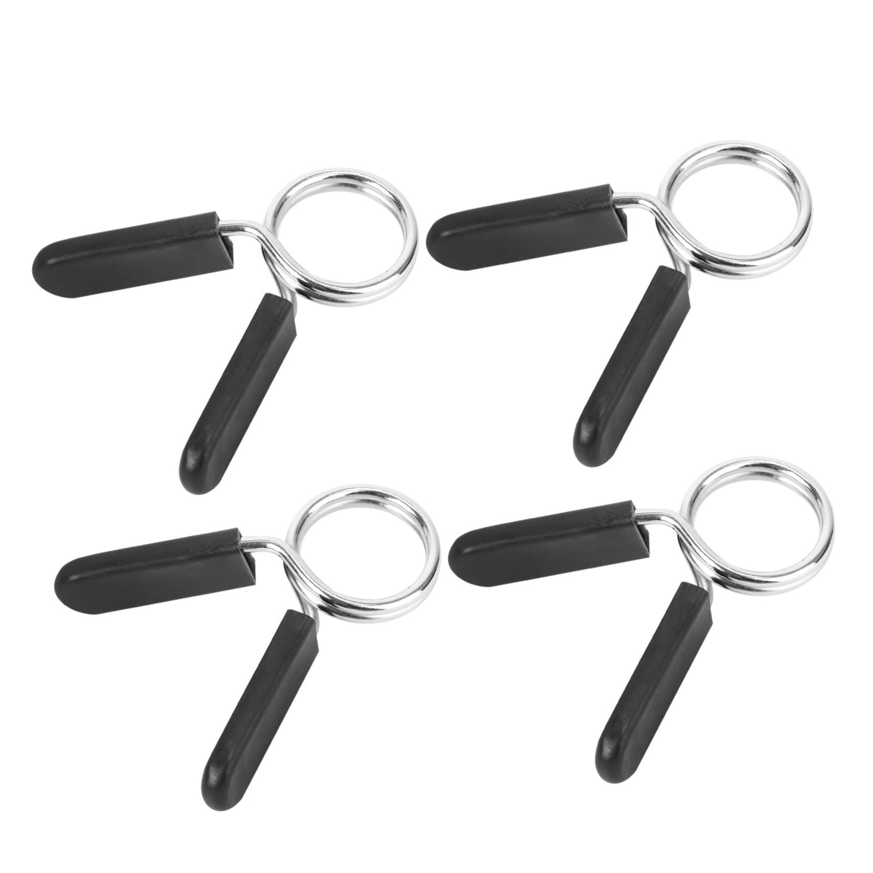 BIUDECO Barbell Spring Clip Collars 4pcs Gym Bar Clips Exercise Collars for Barbell for Weightlifting