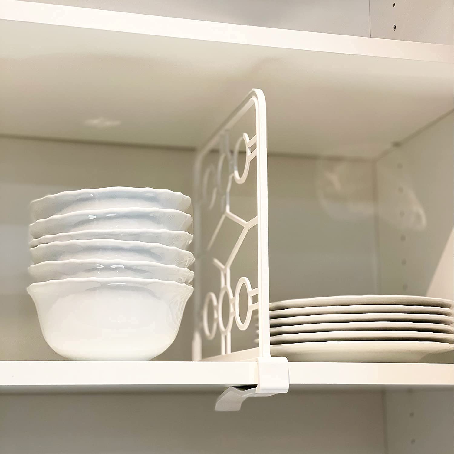 Buy EZICOZI Set of 6 Shelf Dividers in White Closet Shelf Organizer