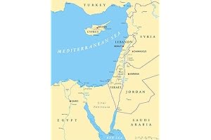 Gifts Delight Laminated 24x30 Posters: Diagram Collection - Israel Political Map