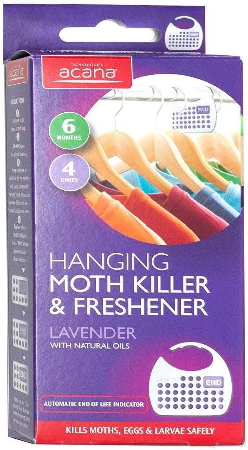 Caraselle2 X Hanging Moth Killer and Lavender Freshener - White (Pack of 4)