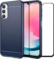 Vista 9 de Folmeikat Funda compatible con Samsung Galaxy A24 4G, con protector de pantalla, absorción de golpes, flexible de goma TPU, funda protectora