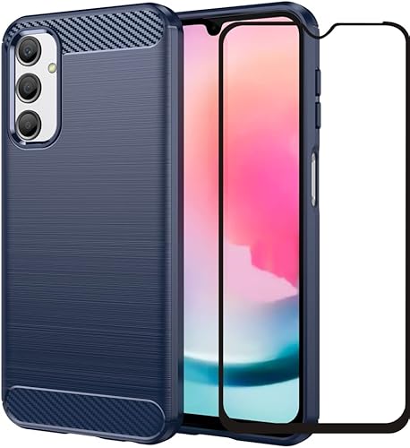 Folmeikat Funda para Samsung Galaxy A24 4G, con protector de pantalla, absorción de golpes, flexible de goma TPU protectora para A24 4G 2023 de 6.5