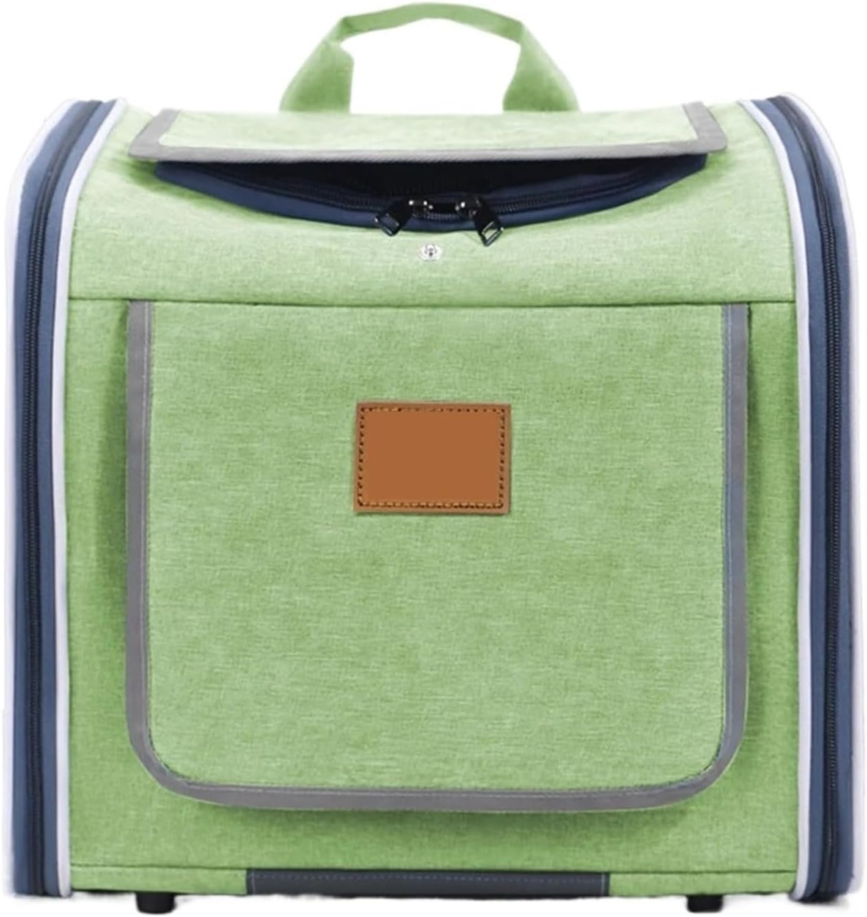 1pcs Bicycle Car Pets Bag Motorcycle Front Basket Cat Dog Carry Portable Backpack(Green)