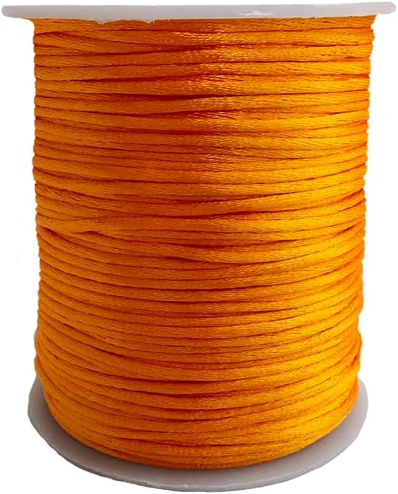 1.5mm Orange Satin Rattail Cord
