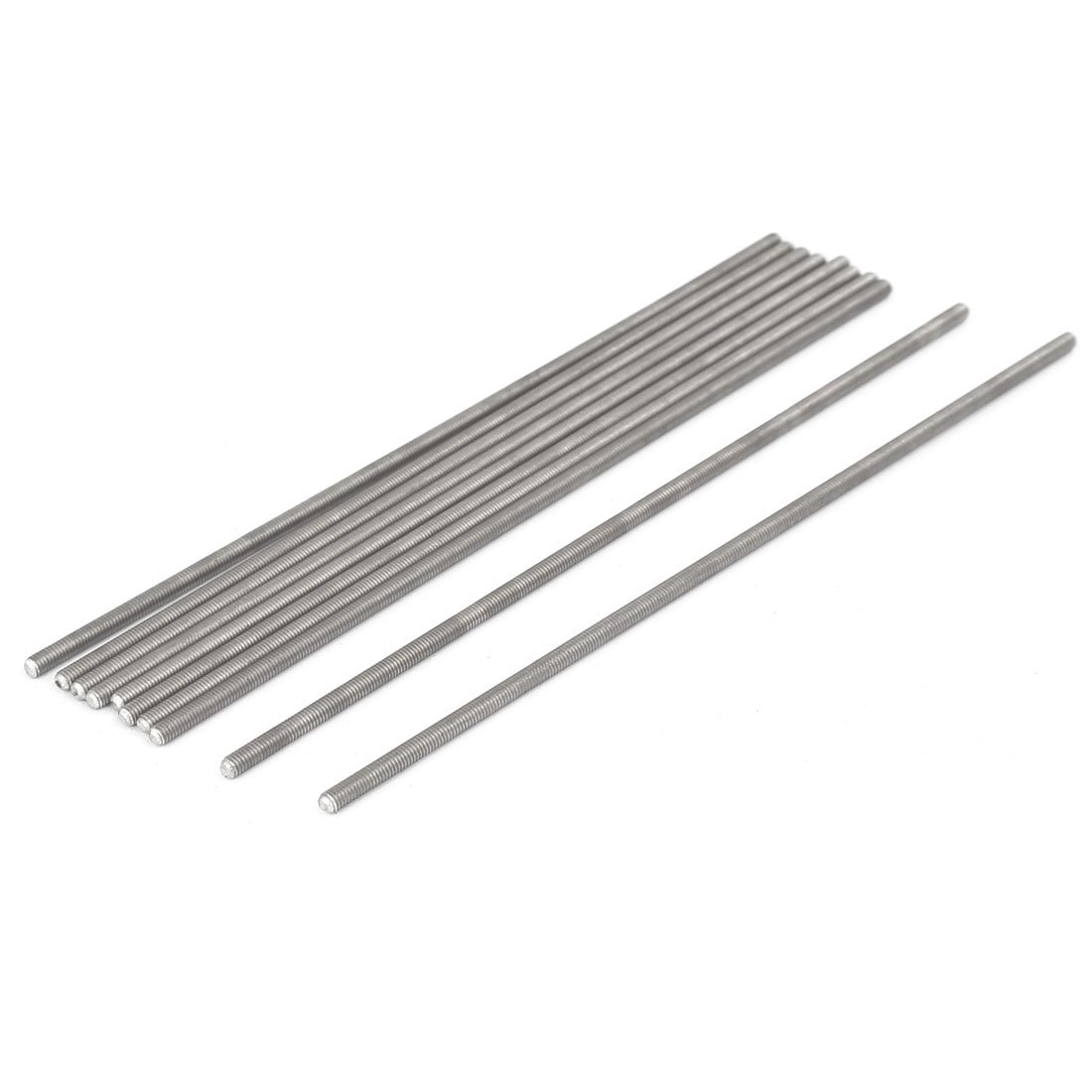 Sourcingmap M3 x 140mm 0.5mm Pitch 304 Stainless Steel Fully Threaded Rods Bar Studs 10 Pcs