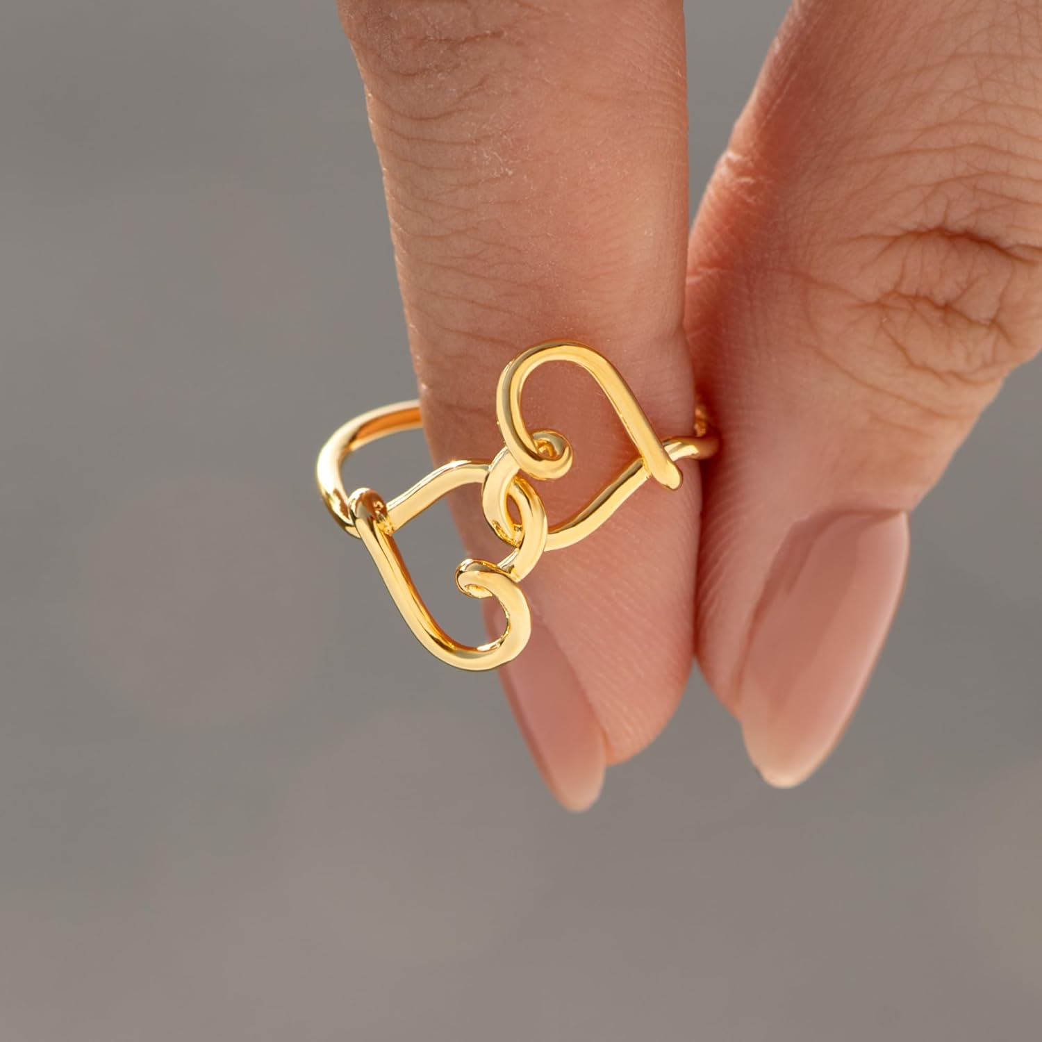 STORYJEWELLERY Heart Ring, 18K Gold Plated Rings for Women, Love Ring, 925 Sterling Silver Rings, Gifts for Women - Image 4