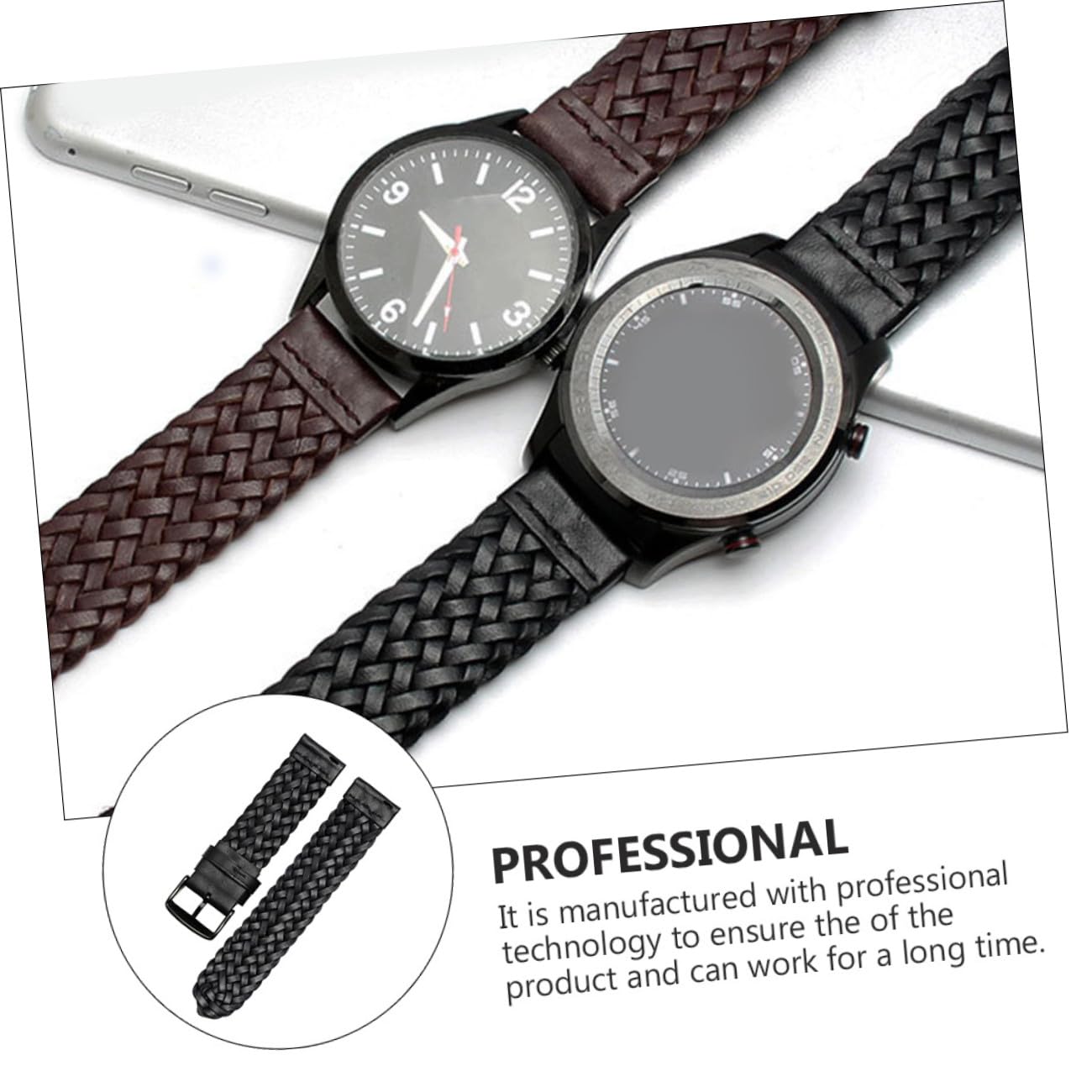 1 Pieza Correa de Reloj de Tejida Mano y Duradera Compatible con y para Hombres y Mujeres