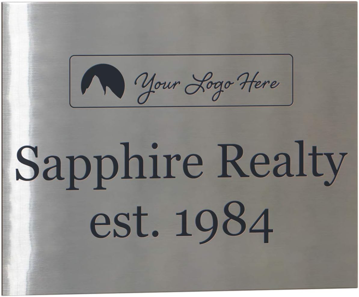 Plaquemaker Custom Laser Engraved Stainless Steel Sign (8" x 10")