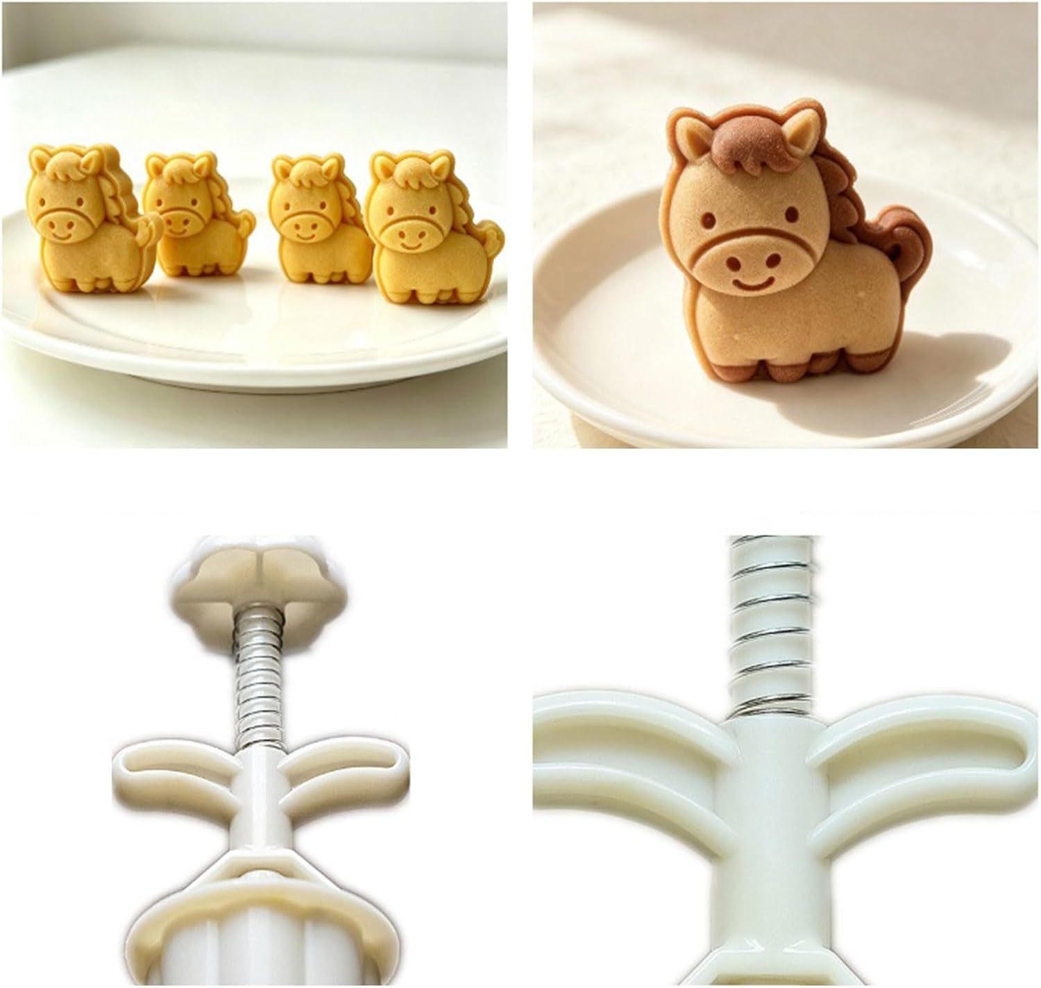 Cakes Mold with 1 Stamps, Autumn Festival Hand-Pressure Horse Cakes Diys Decoration Cake Press Diys Dessert Cutter