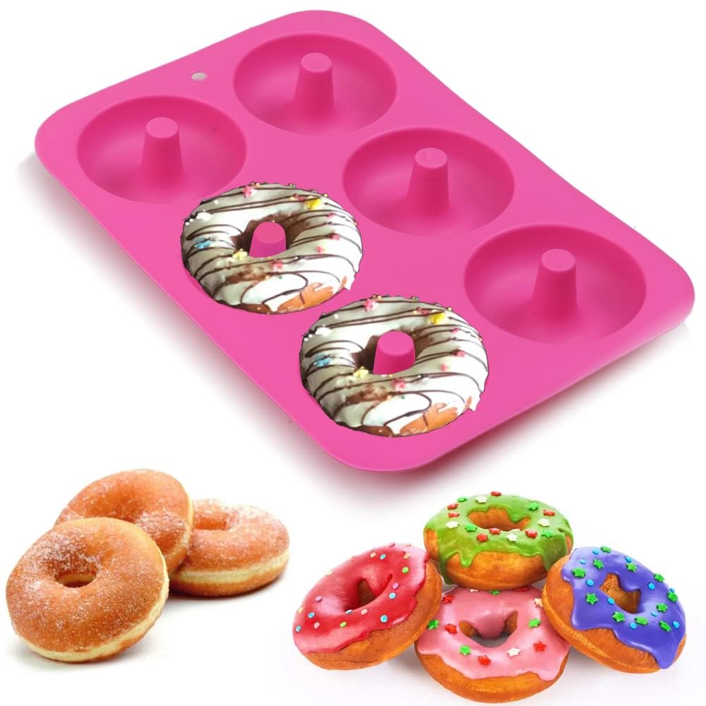 Donut Shape Silicone Mould, Pack of 1, 6 Cavity Baking Tray | for Fondant, Doughnuts, Muffin Cupcake, Microwave Safe, and Home Bake DIY-image-47