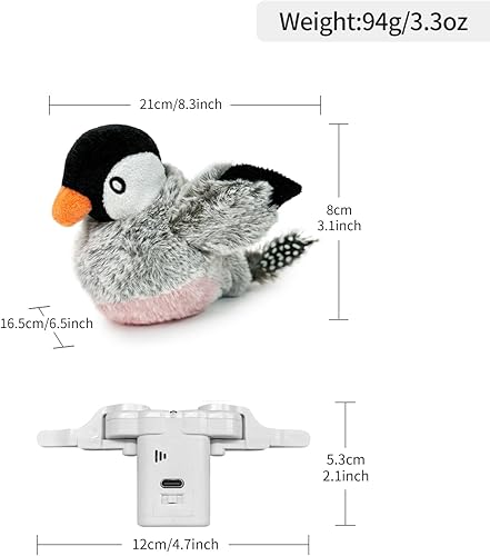 Miniatura 8 de Juguete interactivo para gatos con hierba gatera, sonido musical (puede apagar), satisface el instinto natural de choque del gato, funda lavable de