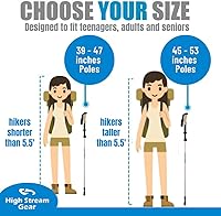 Vista 6 de Bastones de Senderismo para Hombre y Mujer - Bastones Plegables de 14.5" para Senderismo, Esquí Nórdico, Mochilero, Ejercicio y Viaje, Juego de 2