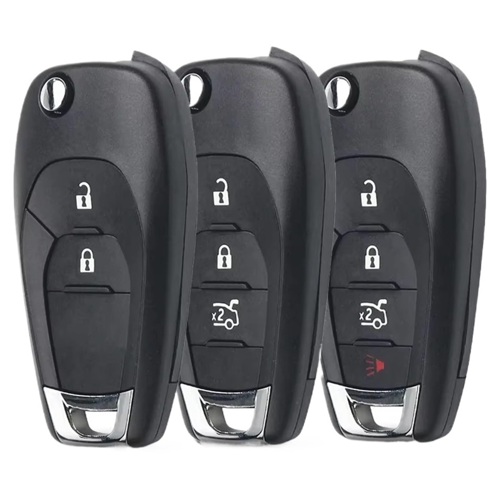 Kompatibel Mit Chevrolet Für Cruze 2014 2015 2016 2017 2018 2 3 4 Tasten Fernbedienungsgehäuse Für Klappschlüssel Schlüsseletui-Hülle(4 Buttons)