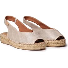 ERICA-AS - Women's peep toe espadrille in shiny leather