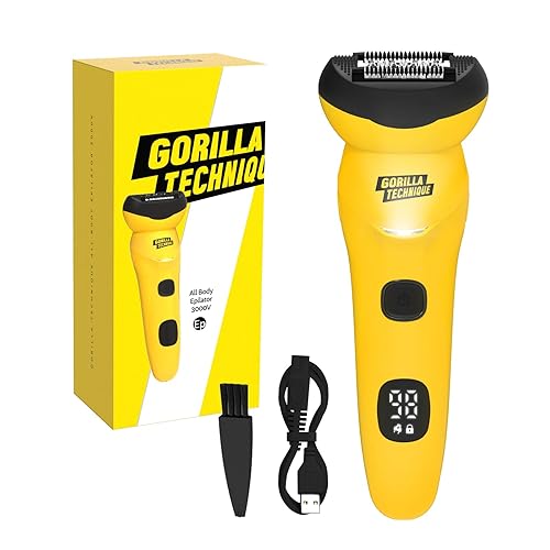 Gorilla Technique Epilator 3000V, Body Hair Removal Device, Pain Relief Roller, Cordless Rechargeable Electric Tweezers for Women & Men, Triple Tweezers, 8000RPM, Korean Skin Care - 3000V - 3000V