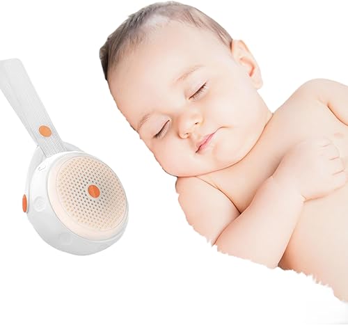 Máquina de ruido blanco para bebé máquina de sonido portátil para bebés y niños, cuenta con batería potente, 12 sonidos relajantes, terapia de