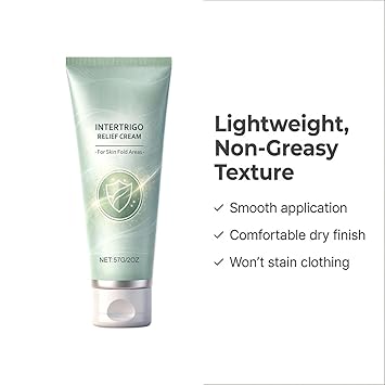 Intertrigo Cream Skin Fold Care & Chafing Support Cream With Zinc Oxide & Undecylenic Acid, Intertrigo Relief Cream for Skin Fold Areas, Chafing Prevention, Moisture & Friction Control (1PC)