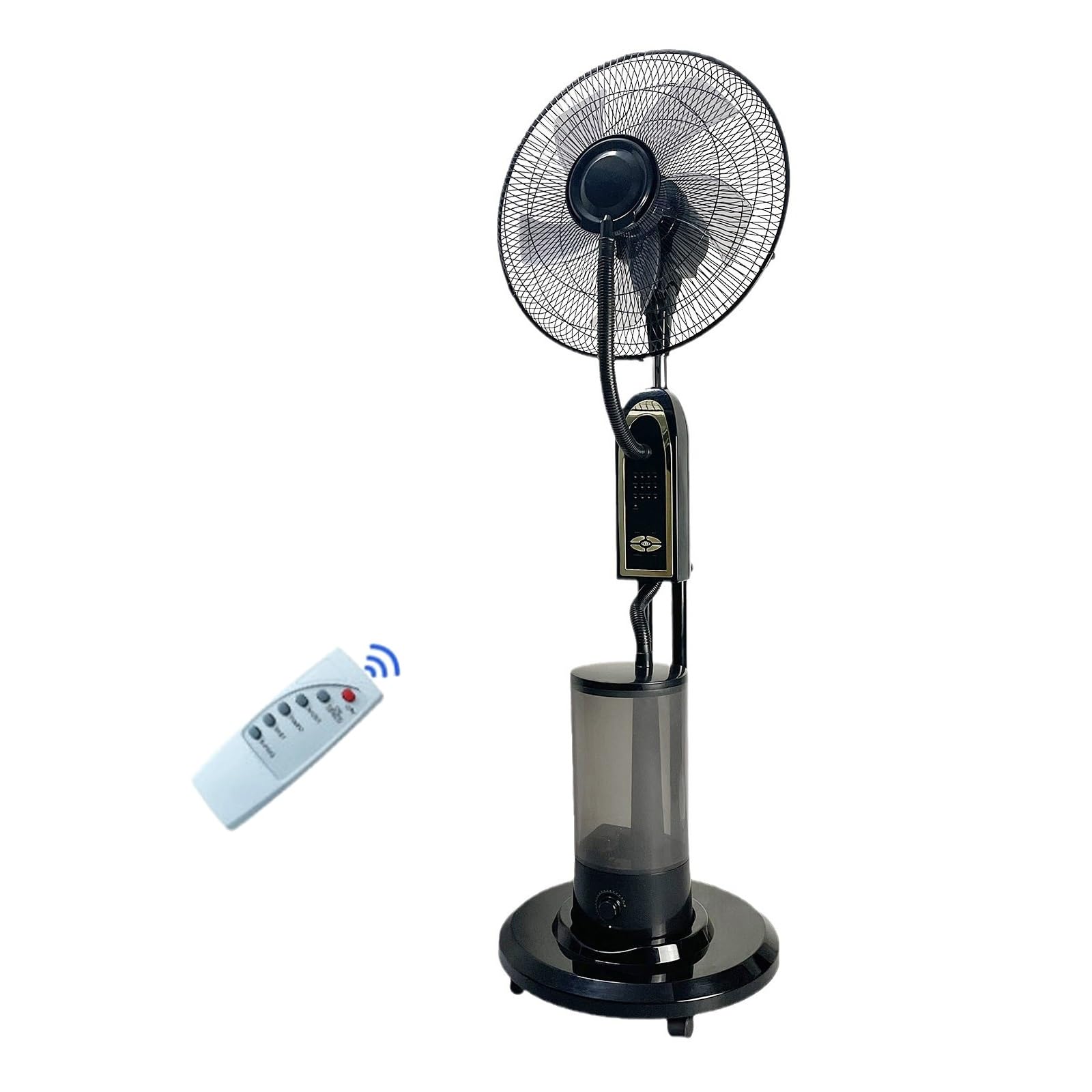 Ventilatore Nebulizzatore da Esterno, Ventilatore a Piantana, Ventilatore con Nebulizzatore Acqua, Ventola di Raffreddamento Esterna, Ventola da Pavimento per Officina Magazzino Industriale