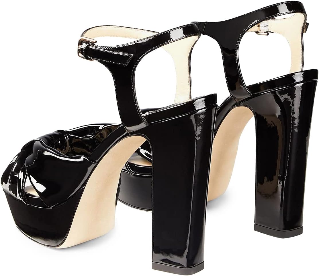 FSJ Women Platform Chunky Block High Heel Sandals Peep Toe Ankle Strap Party Evening Dress Pumps Shoes Size 4-15 US - Image 4