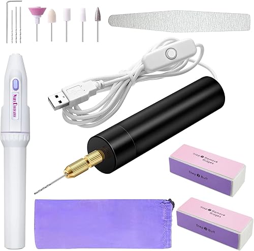 HKAIMING Juego de herramientas eléctricas de taladro manual para moldes de fundición de resina, juego de taladro de resina con traje de pulido, kit