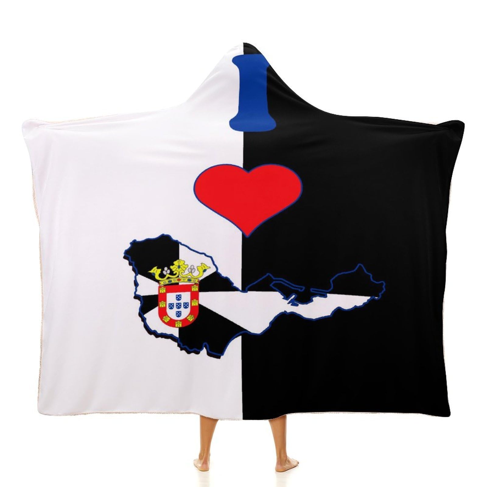 Couverture polaire super douce Ceuta à capuche pour enfants et adultes
