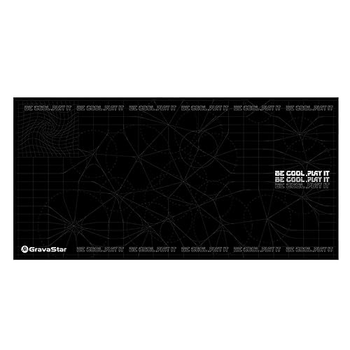 GravaStar Large Gaming Mouse Pad with Non-Slip Rubber Base,Stitched Edge,Desk mat for Laptop,Computer & PC, Wristing Pad for Gamer,Office & Home-Black