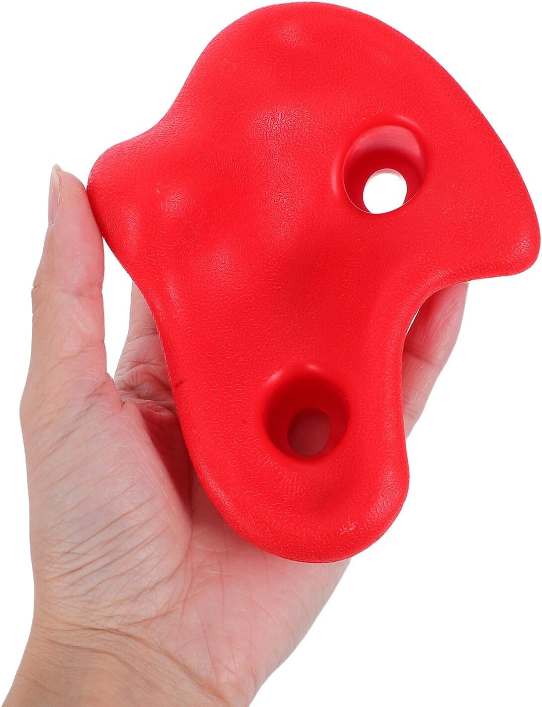 6pcs Climbing Wall Holds Kit, Thickened Indoor Outdoor Playground Climbing Rock Attachments with Blue Red Orange Grips for Home and Sports Play Sets