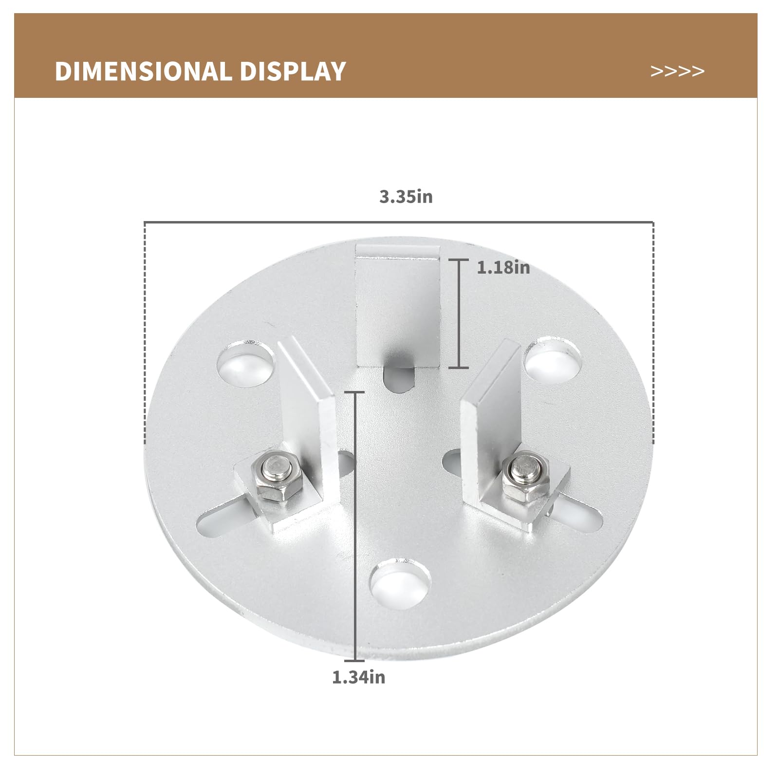 QIANXIHAORQ Tent Pole Accessories Base, Used for Outdoor Awnings, Camping Tarps, and Beach Tents. Aluminum, Adjustable (Suitable for Tent Poles with Diameter 22.5mm-45mm) 2 Pcs
