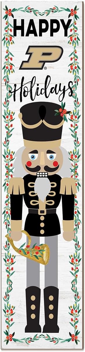 KH Sports Fan Purdue Boilermakers Nutcracker Porch Leaner, 11x46 Inches, Boilermakers Outdoor Christmas Sign