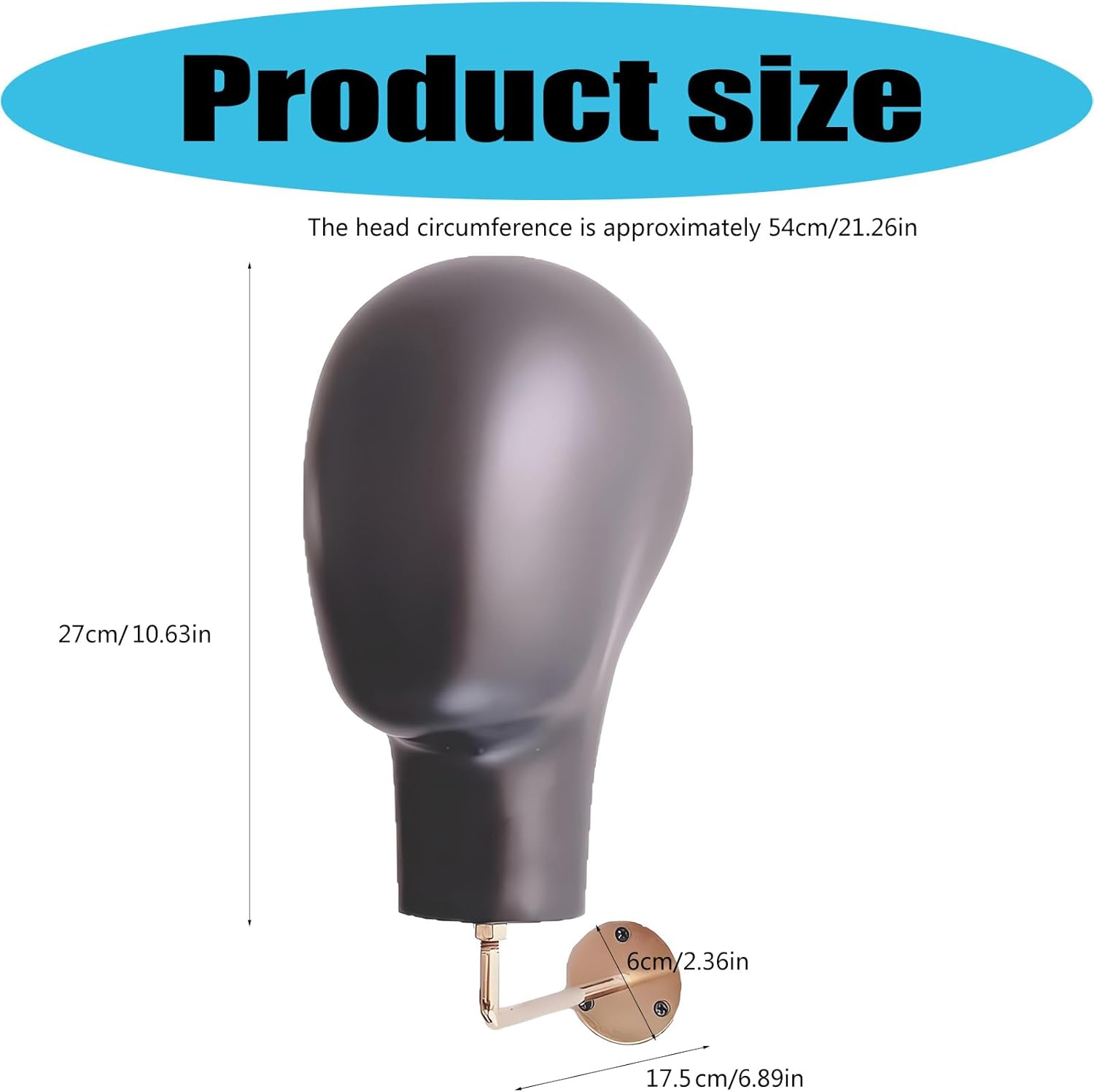 Modern Wall Mounted Wigs Stand Display Head with Strong Hook for Beauty Salons Personals Use Beauty Salon Wall Planner