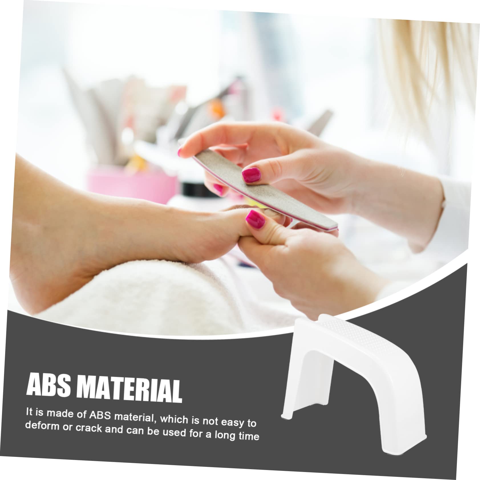 Homoyoyo Sgabello Poggiapiedi per Pedicure in ABS Beige, Confortevole e Antiscivolo, per Casa e Allenamento Pedicure Professionale