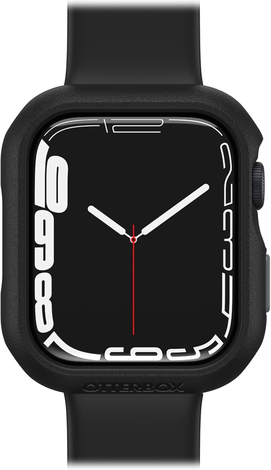 Protector de Reloj OtterBox para Apple Watch Series 8/7 - 45mm, Resistente a Caída y Golpes, Carcasa Protectora Elegante para Apple Watch, protege la Pantalla y los Bordes, Negro