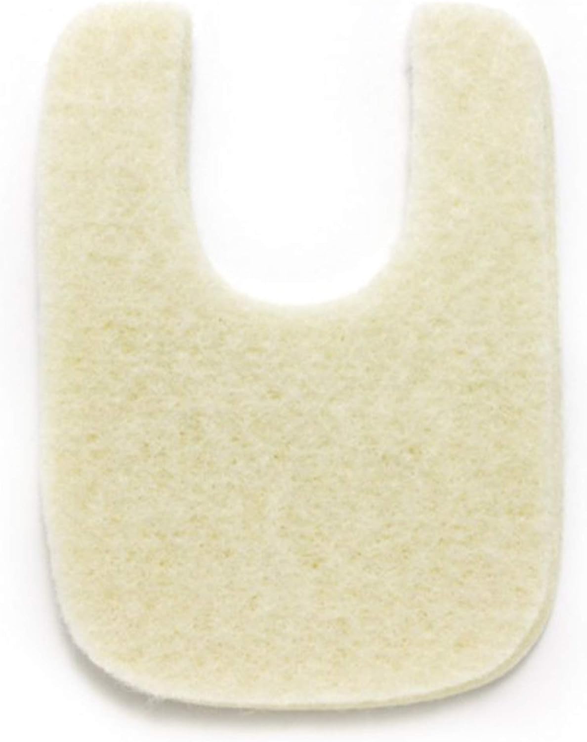 Wide U Shaped Felt Callus Horseshoe Pads - Adhesive Foot Pads That Protect Calluses from Rubbing On Shoes - 1/8" - 50 Pack