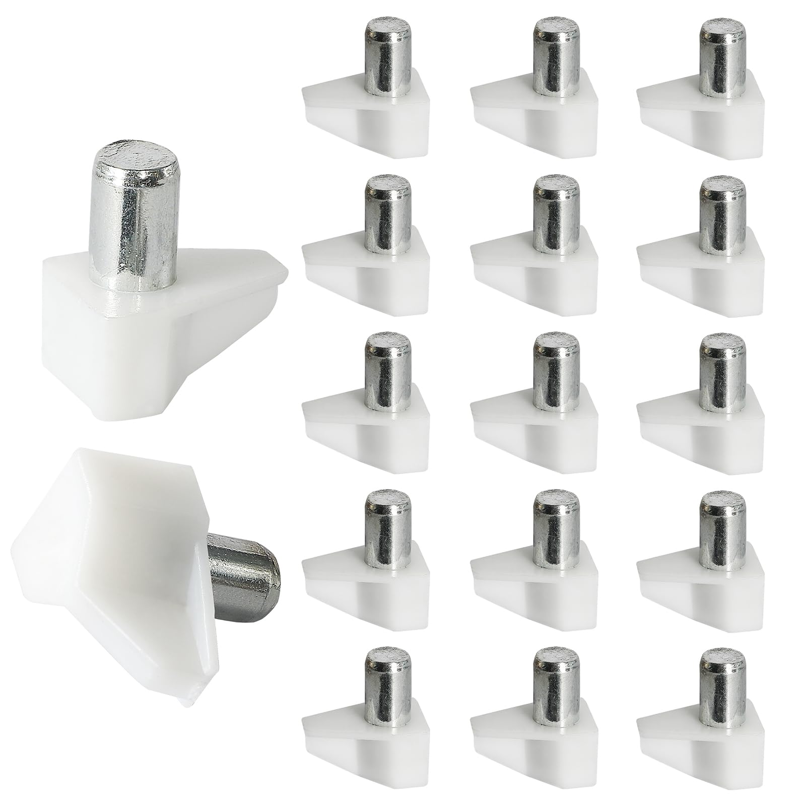 60pcs White Shelf Pegs, 5mm Plastic Shelf Pins Shelf Support Pins, Cabinet Shelf Clips Shelf Holder Pins for Bookcase Cabinets Shelves Cupboard — Amazon image 8