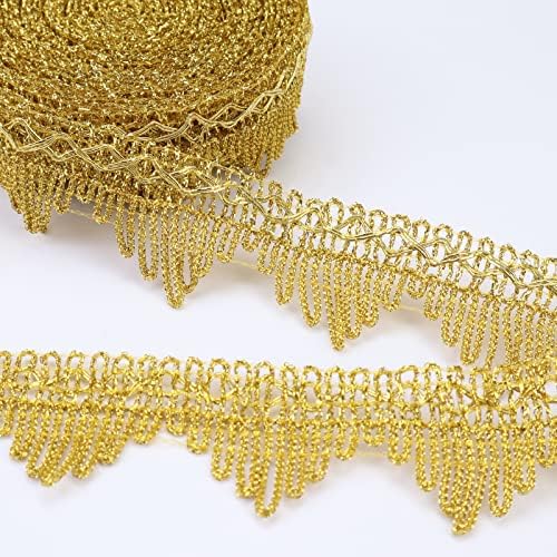 FINGERINSPIRE 15 Yards Metallic Braid Lace Trim Blue Zambia