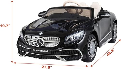 Miniatura 3 de Mercedes-Benz de 12 V con licencia de dos plazas eléctrico para niños con control remoto de 2.4 G Hz, vehículo MP3, música, luces LED, para niños de