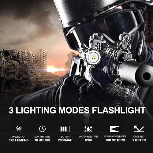 Miniatura 6 de Paquete de 2 linternas recargables USB de 3 modos, linterna LED con zoom de alto lumen con luces laterales COB, linternas portátiles de mano