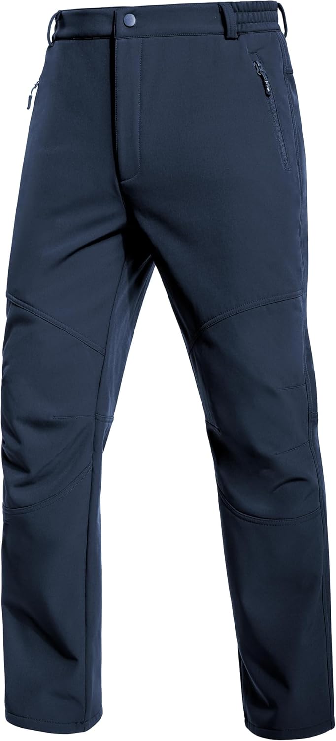 DEWBU Heated Pants for Men with 12V Battery Pack Fleece Lined Outdoor Softshell Pants Electric Heating Trousers - Image 7